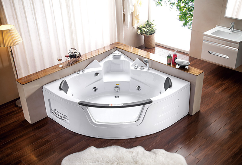 A050 157cm Badeværelse Jacuzzi Hjørneboblebadekar